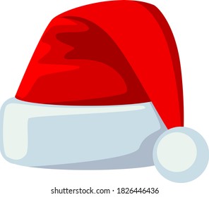 roter Weihnachtsmütze auf weißem Hintergrund