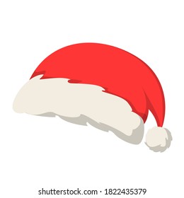 Red Santa Claus Hat Vector Isolated Stock Vector (Royalty Free ...