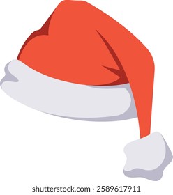 Red Santa clause hat vector illustration