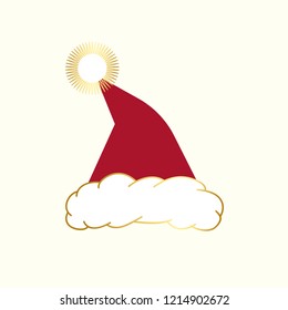 Vector de diseño del sombrero de Santa Roja