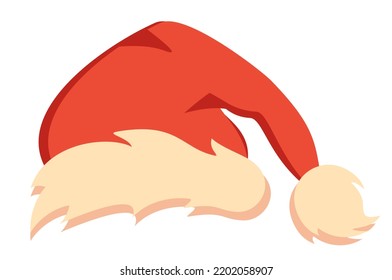 Caricatura vectorial del sombrero rojo aislado en fondo blanco