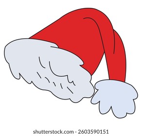 Red santa hat vector illustration