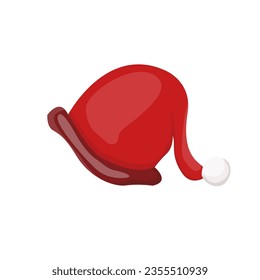 Red santa hat for winter