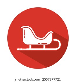 Red Santa sleigh festive sticker design Vector