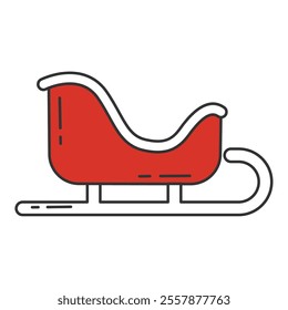 Red Santa sleigh illustration for Christmas Vector