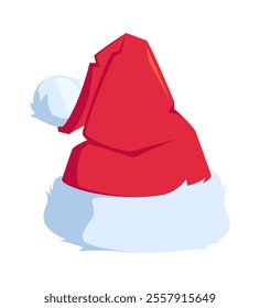 Red santa top hat vector illustration