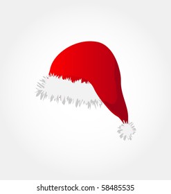 red santa`s hat