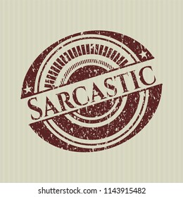 Red Sarcastic rubber stamp