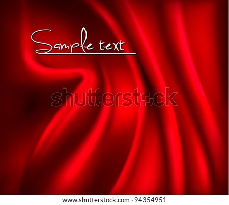 Red satin background. Vector illustartion.