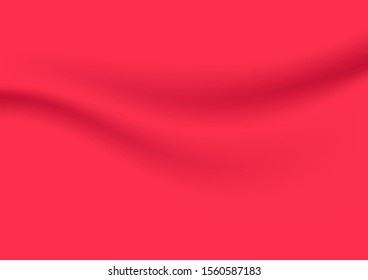 Red satin background  with wrinkles and smooth waves