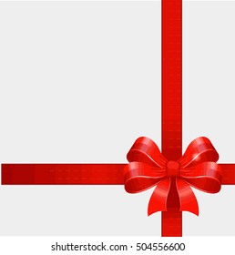 Red satin bow