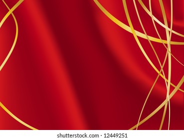 Red satin. It can be used for a background