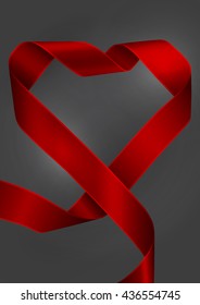 Red satin luxury ribbon