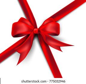 Red satin ribbon