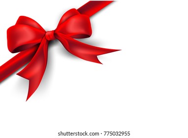 Red satin ribbon