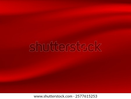 Red satin smooth fabric background space for selling products, backdrop, wallpaper, background, text. Vector illustration.