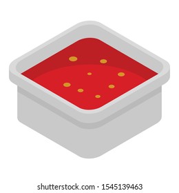 Red sauce icon. Isometric of red sauce vector icon for web design isolated on white background