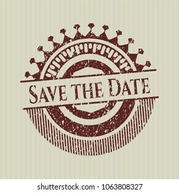 Red Save the Date rubber seal