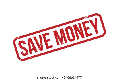 Sello de sello de goma Ahorra dinero rojo Vector