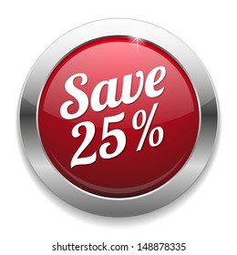 Red save twenty five percent button