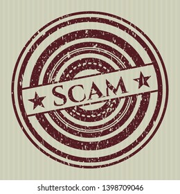 Red Scam distress rubber texture