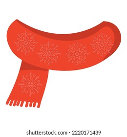 red scarf icon vector image with white background