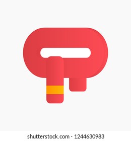 Red scarf isolated on white background. Realistic red scarf. Scarf. Winter scarf. Vector illustration. EPS 10.