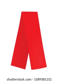 Red scarf template. vector illustration