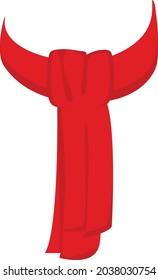 Dibujo vectorial de la bufanda roja