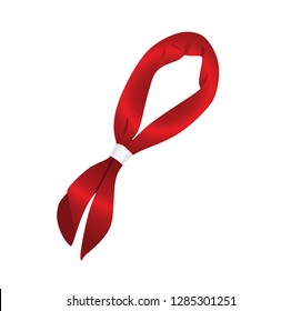 Red scarf. vector illustration