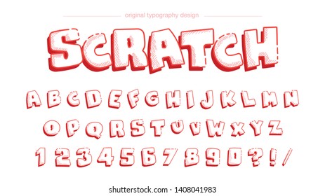 Red Scholar Pen Typographic Font Design