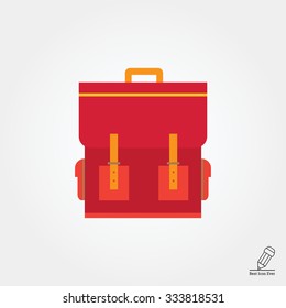 Red schoolbag icon