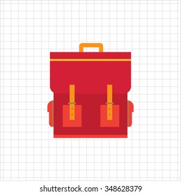 Red schoolbag icon