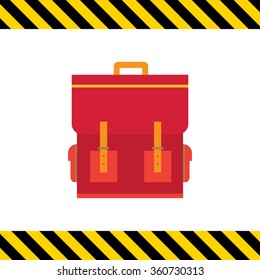 Red schoolbag icon