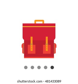 Red schoolbag icon