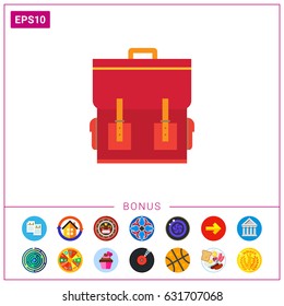 Red schoolbag icon