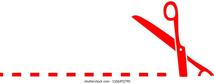Red Scissors for cuttifng illustration