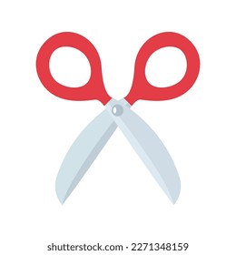 Red scissors emoji vector symbol sign icon illustration