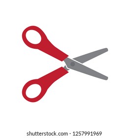red scissors icon- vector illustration