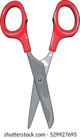 Red Scissors Vector