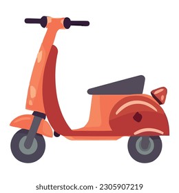 red scooter design over white