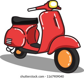 red scooter illustration