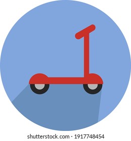 Motocicleta roja, ilustración, vector sobre fondo blanco.