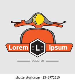 red scooter logo vector