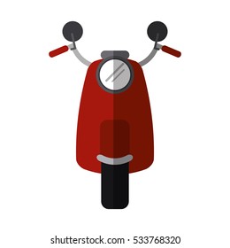 red scooter motrocycle classic transport