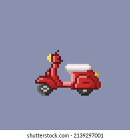 scooter rojo en forma de píxel