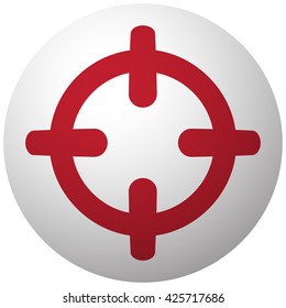 Red Scope icon on white ball