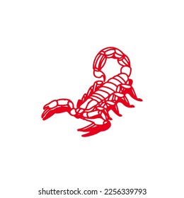 red scorpion vector illustration concept