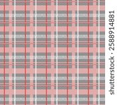 Red Scotland textile seamless pattern. Fabric texture check tartan plaid. Abstract geometric background for cloth, card, fabric. Monochrome graphic repeating design. Modern squared ornament.