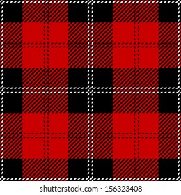 Red Scottish Seamless Tartan Plaid